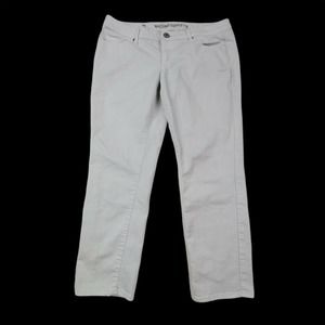 CC - Mossimo Pantacourt Crop Jeans Junior 11 Solid White Mid Rise Stretch Target